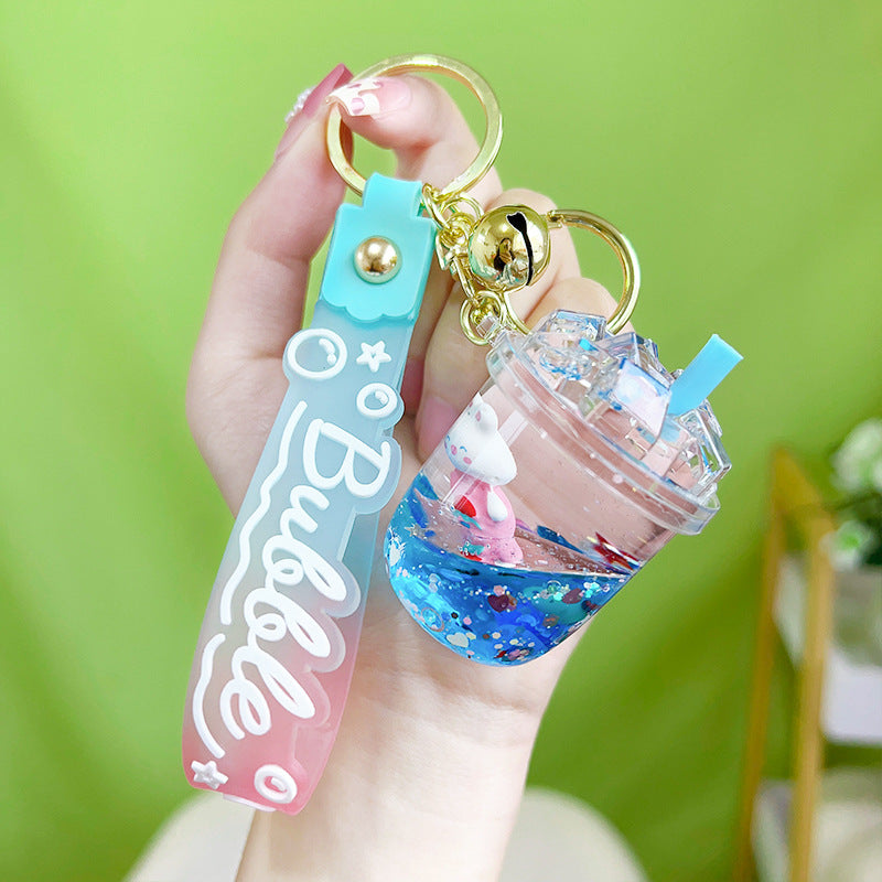 Wholesale Acrylic Oil Rabbit Iceberg Cup Keychain